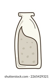 Glass bottles isolated on white background. doodle. clipart. vector illustration