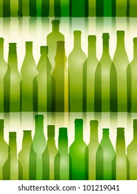 Glasflaschen - nahtloser Hintergrund