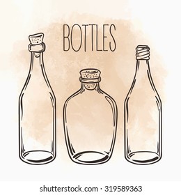 Glass Bottles  Vector