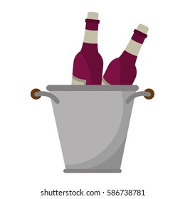 glass bottles wine bucket