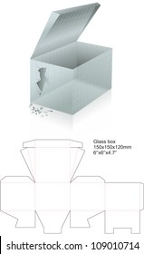 Glass box with broken wall