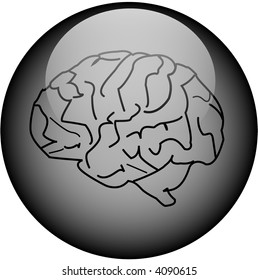 Glass Brain Button
