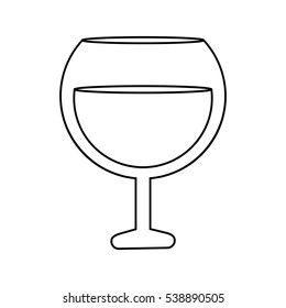 glass brandy beverage alcohol outline