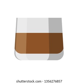 Glass of brandy on white background. Scotch whiskey, rum, brandy nosing glass, sketch style vector illustration isolated on white background. Vector illustration.