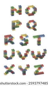 glass brick alphabet 3D vector icon set. for design need, animation, game, apps, Ui Design, web design, presentation, flyer or poster, social media advertising, content creator, and other.