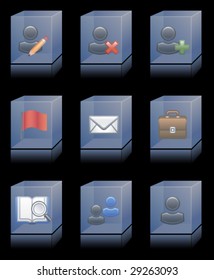 Glass bricks with icons 33