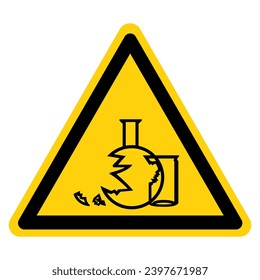 Glass Broken Hazard Symbol Sign, Vector Illustration, Isolate On White Background Label .EPS10