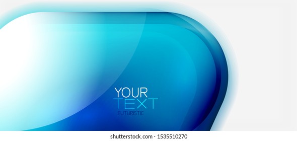Glass bubble shiny shapes abstract background