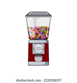 glass bubblegum machine cartoon. glass bubblegum machine sign. isolated symbol vector illustration
