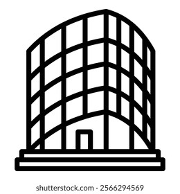 Glass Building Icon Element For Design
