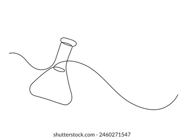 Glass bulb. Continuous line drawing.