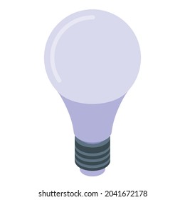 Glass bulb icon isometric vector. Smart light. House lightbulb