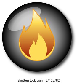 Glass burn button