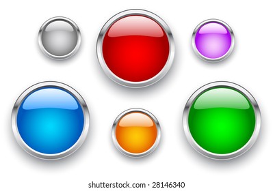 Glass button