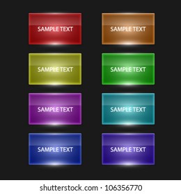 glass buttons