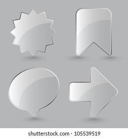 Glass buttons. Vector illustration. Eps8.