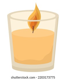 glass candle design over white