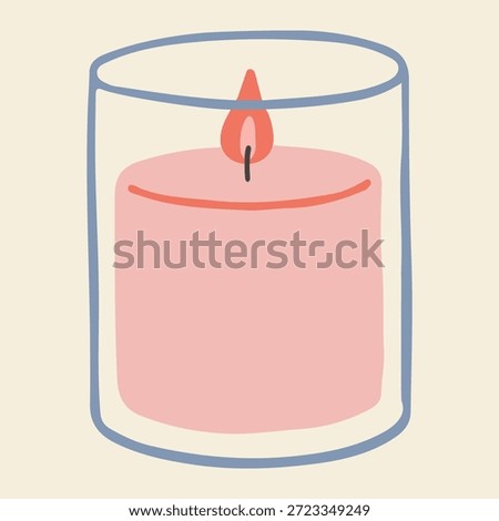 Glass Candle vector illustration	
 vector illustration