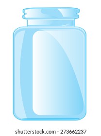 Glass capacity on white background is insulated