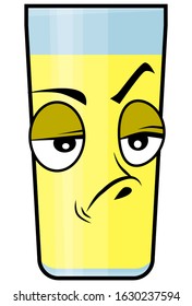 glass cartoon character vector with an expression, eps 10, ready to be used for mascot and your design needs