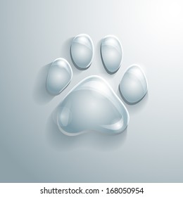 Glass Cat's Paw Print