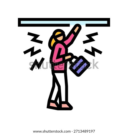 glass ceiling color icon vector. glass ceiling sign. isolated symbol illustration