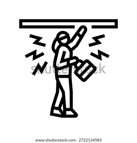 glass ceiling line icon vector. glass ceiling sign. isolated contour symbol black illustration