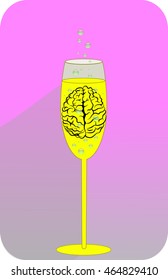 Glass champagne