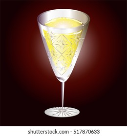 a glass of champagne