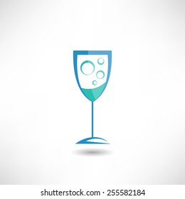 Glass of champagne icon