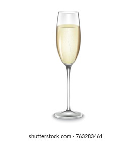 Glass of champagne isolated