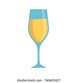 glass of champagne  vector illustration