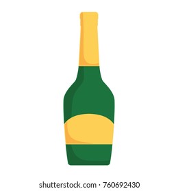 glass of champagne  vector illustration