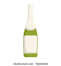 glass of champagne  vector illustration