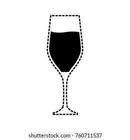 glass of champagne vector illustration