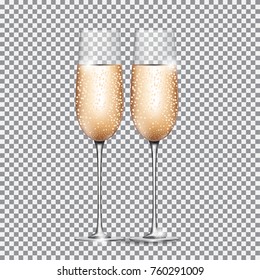 Glass of Champagne Vector Illustration EPS10