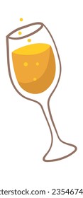 glass of champagne or white wine