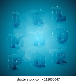 Conjunto de caracteres de cristal