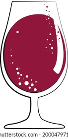 Glass of cherry beer on white background. Kriek