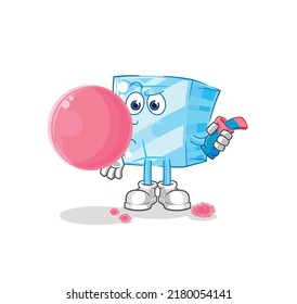 the glass chewing gum vector. cartoon character