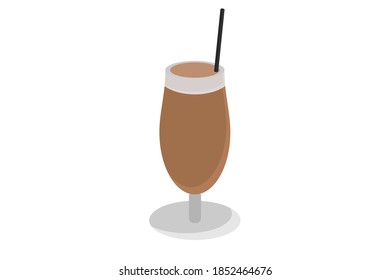 a Glass of Chocolate Milkshake