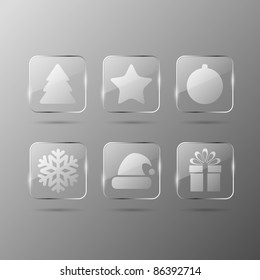 Glass christmas icons