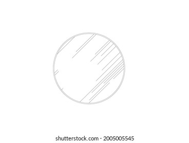 Glass circle sketch vector design
