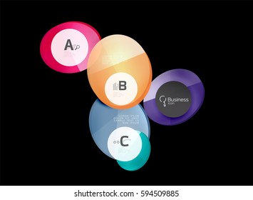 Fondo abstracto del vector de círculo de vidrio