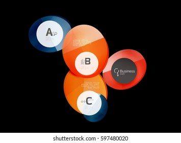 Fondo abstracto del vector de círculo de vidrio