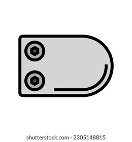 glass clamp hardware furniture fitting color icon vector. glass clamp hardware furniture fitting sign. isolated symbol illustration