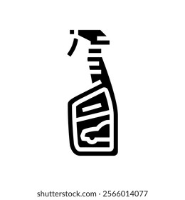 glass cleaner car care glyph icon vector. glass cleaner car care sign. isolated symbol illustration