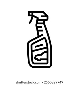 glass cleaner car care line icon vector. glass cleaner car care sign. isolated contour symbol black illustration