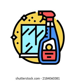glass cleaner detergent color icon vector. glass cleaner detergent sign. isolated symbol illustration