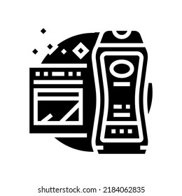glass cleaner detergent glyph icon vector. glass cleaner detergent sign. isolated symbol illustration